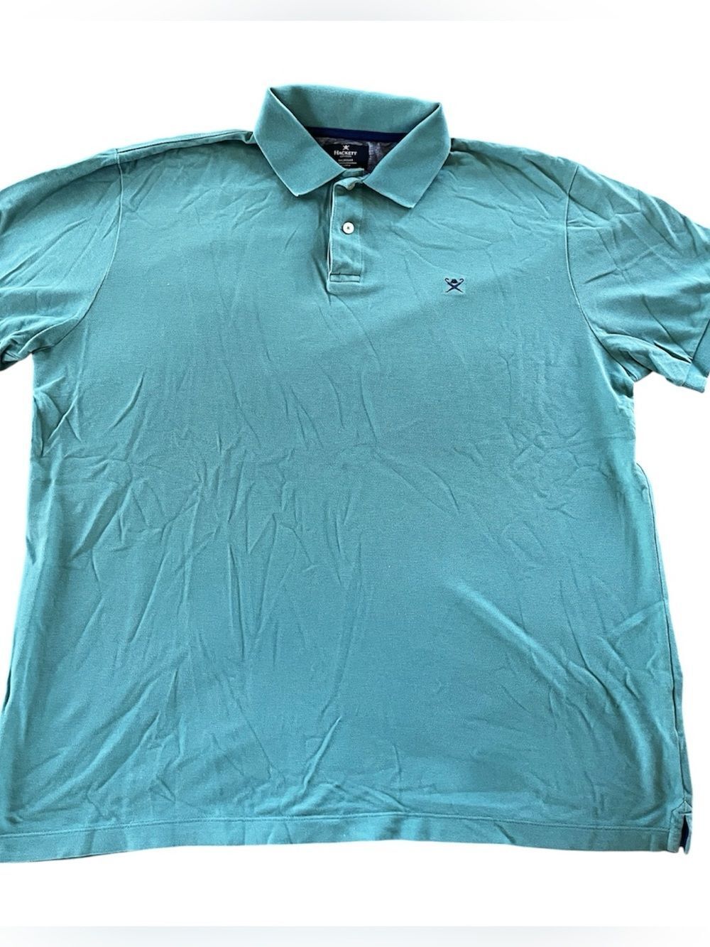 Hackett Men's Teal Polo Shirt Tailored Fit Extra Large
